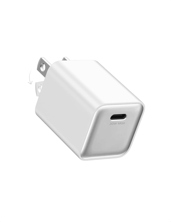 30W Fast Wall Charger, USB C Charge Block with Gan III Tech, PD3.0 PPS Foldable Charger for Iphone 16/15 and More Series, Galaxy, Ipad, Compatible with Magsafe (1 Pack)