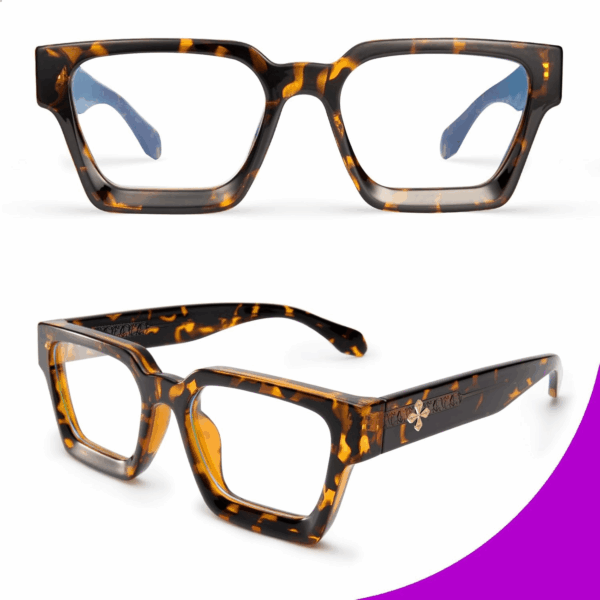 Blue Light Blocking Glasses with TR90 Rectangle Frame and Chic Preppy Look for Women Men RIVER - Image 4