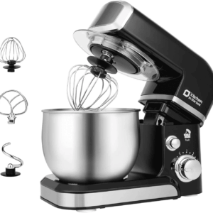 Stand Mixer,3.2Qt Small Electric Food Mixer,6 Speeds Portable Lightweight Kitchen Mixer for Daily Use with Egg Whisk,Dough Hook,Flat Beater (Black)