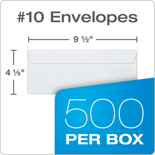 #10 Security Envelopes, 500/Box, No Window, 4-1/8 X 9-1/2 Inches, Release & Seal Self Seal, White (COLO151) - Image 5