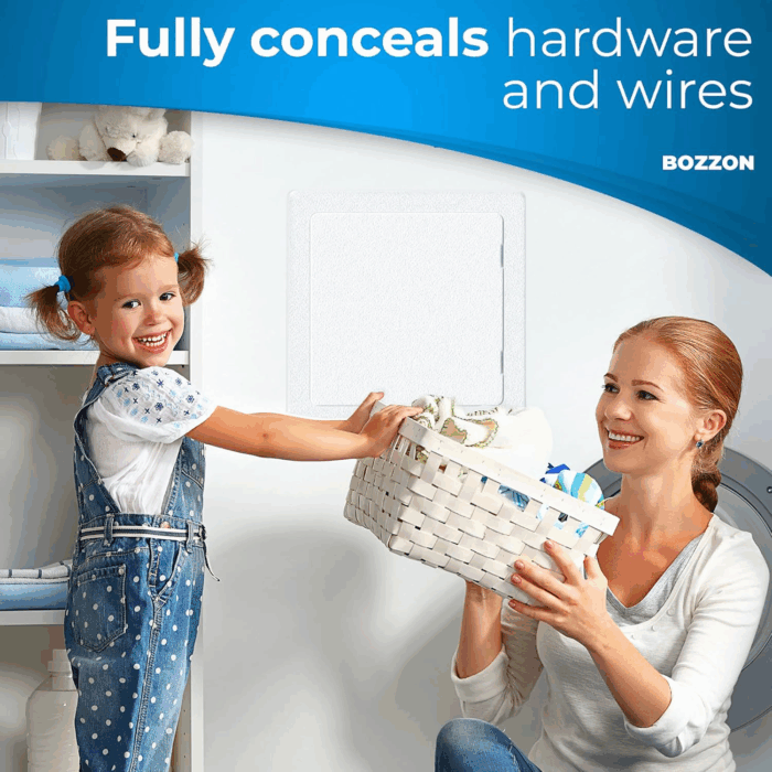 Access Panel for Drywall - 12X12 Inch - Wall Hole Cover - Access Door - Plumbing Access Panel for Drywall - Heavy Durable Plastic White - Image 7