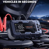 10-In-1 Car Battery Jump Starter with Air Compressor 6000A 160PSI 45W Charger, Jump Starter Jump Box (All Gas 12L Diesel), Car Battery Jumper Starter Portable Jumper Cables, Gloves, Lights - Image 2