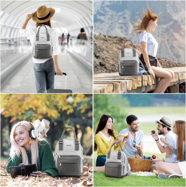 Mini Backpack for Women Stylish Waterproof Backpack Purse with USB Port, Cute Bookbag for College School Travel - Image 6