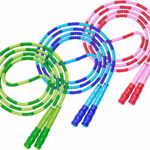 Jump Rope, Adjustable Length Tangle-Free Segmented Soft Beaded Skipping Rope, Fitness Jump Rope for Kids, Man, and Women Weight Loss 9.2 Feet