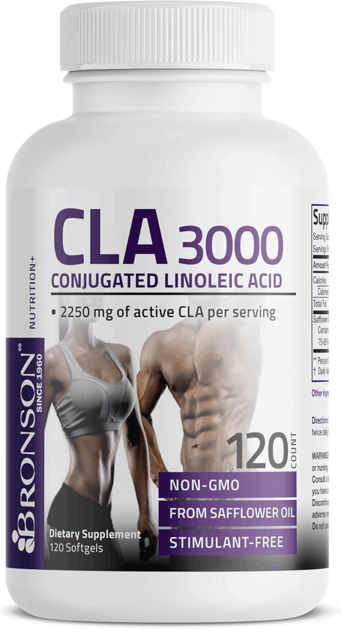 CLA 3000 Extra High Potency Supports Healthy Weight Management Lean Muscle Mass Non-Stimulating Conjugated Linoleic Acid 120 Softgels - Image 5