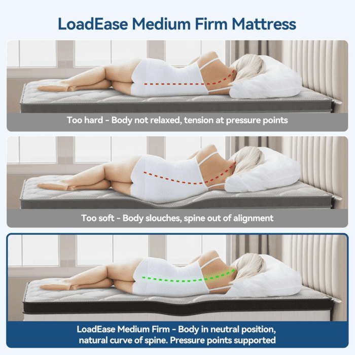Mattress Queen Size, 12 Inch Queen Hybrid Mattress in a Box, Medium Firm Memory Foam & Individually Wrapped Pocket Springs for Pain Relief, Motion Isolation, Certipur-Us Certified - Image 5