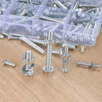 1080 Pcs Screws Bolts and Nuts Assortment Kit, Metric Machine Screws and Nuts and Flat Washers, M3/M4/M5/M6 Slotted Pan Head Hex Bolts Sets (C) - Image 5