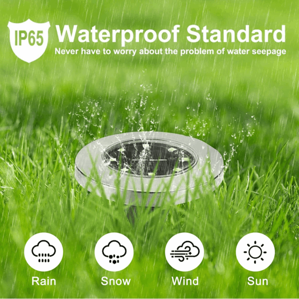 Solar Ground Lights, Waterproof Solar Garden Lights, Upgraded Outdoor Garden Waterproof Bright In-Ground Lights, Landscape Lights for Pathway,Yard,Deck,Lawn,Patio,Walkway (12 Pack Blue Light) - Image 3