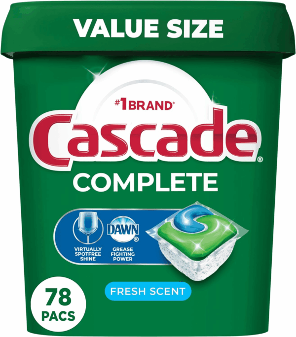 Complete Dishwasher Pods - Fresh Scent Actionpacs, Dishwasher Detergent, Dishwasher Soap, Detergent Pods, 78 Count