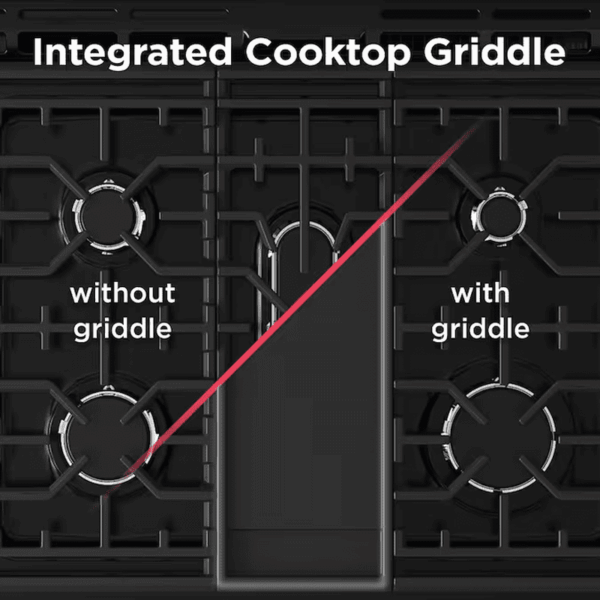 Gallery 30-In Glass Top 5 Burners 6.2-Cu Ft Air Fry Convection Oven Slide-In Electric Range Fingerprint Resistant Stainless Steel ) - Image 17