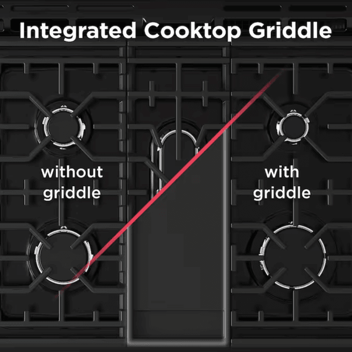 Gallery 30-In Glass Top 5 Burners 6.2-Cu Ft Air Fry Convection Oven Slide-In Electric Range Fingerprint Resistant Stainless Steel ) - Image 17