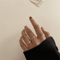 Gold Knuckle Rings Set for Women Snake Chain Stacking Ring Vintage BOHO Midi Rings Size Mixed - Image 3