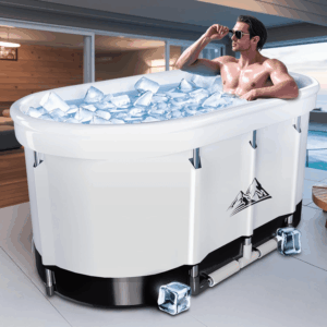 XL 130 Gal Ice Bath Tub for Cold Plunge,2025 Large Oval Ice Bath Tubs for Athletes,Portable Cold Plunge Tub,Cold Water Plunge Tub Foldable, Cold Plunge for Family,Ice Baths for Home,Gyms,Indoor Use