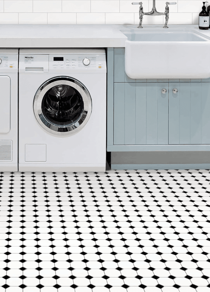 Hudson Peel & Stick Floor Tiles, Black - Image 3