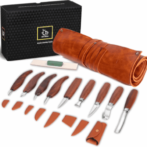 Wood Carving Tools Deluxe-Whittling Knife,Wood Carving Kit,Wood Whittling Kit for Beginners,Spoon Carving Kit,Woodworking Tools Set Large Wood Carving Knife Set
