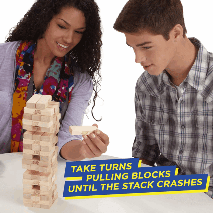 Jenga Game | the Original Wood Block Game with Genuine Hardwood Blocks | Stacking Tower Game | Ages 6+ | 1 or More Players | Party Games for Kids | Family Games - Image 5
