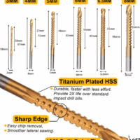 32 Pack Woodworking Chamfer Drilling Tools, Including Countersink Drill Bits, L-Wrench, Wood Plug Cutter, Step Bit, Center Punch, Cutting Twist Bits - Image 6