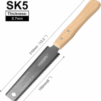 Hand Saw Woodworking Tools, 6-Inch Pull Saw, Flexible Double-Edge Blade 17/11 TPI, Japanese Flush Cut for DIY Craft, Non-Slip Wood Handle, Sharp & Lightweight for Woodworking and Garden Trim - Image 2