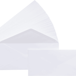#10 Business Letter Envelopes with Gummed Seal, 500-Pack, No Tint