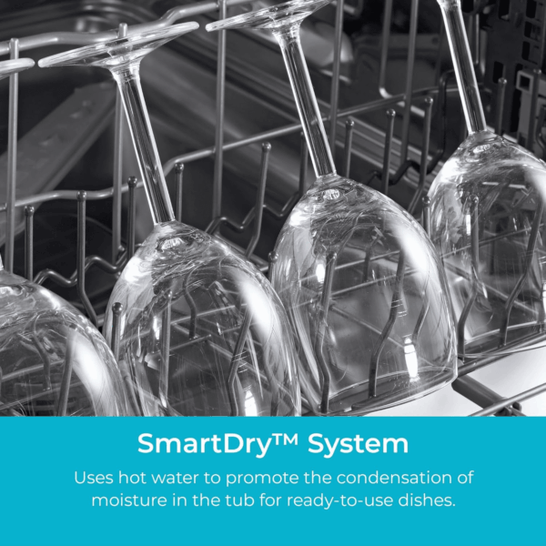 24" Built-In Stainless Steel Tub Dishwasher with Smartwash, Smart Dry, and Morespace Adjustable Rack, Energy Star Certified, Fingerprint Resistant Stainless Steel - Image 8