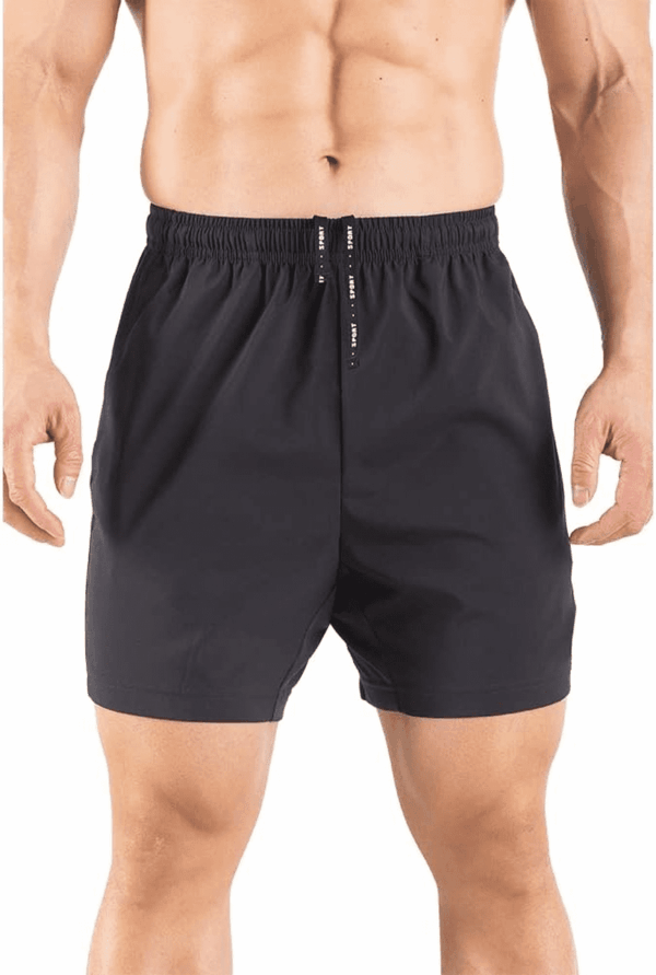 Men'S 5" Running Shorts 2 Pack Quick Dry Athletic Workout Gym Shorts with Zipper Pockets - Image 3