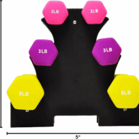 Neoprene Dumbbell Hand Weights, Anti-Slip, Anti-Roll, Hex Shape Colorful, Pair or Set with Stand - Image 5