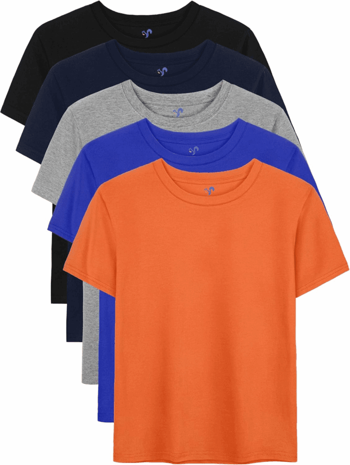 5 Pack Boys Shirts Short Sleeve Shirts for Boys Cotton T-Shirts Kids Toddler Tshirts Tees Clothes Summer Tops - Image 2