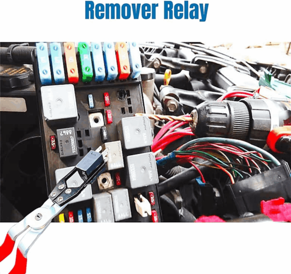 Relay Puller Pliers Relay and Fuse Remover Tool, Automotive Relay FMM Fuses Puller Tool, Car Vehicle Battery Terminal Wiper Remover - Image 2