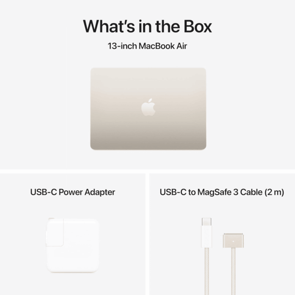 2025 Macbook Air 13-Inch Laptop with M4 Chip: Built for  Intelligence, 13.6-Inch Liquid Retina Display, 16GB Unified Memory, 512GB SSD Storage, 12MP Center Stage Camera, Touch ID; Starlight - Image 7