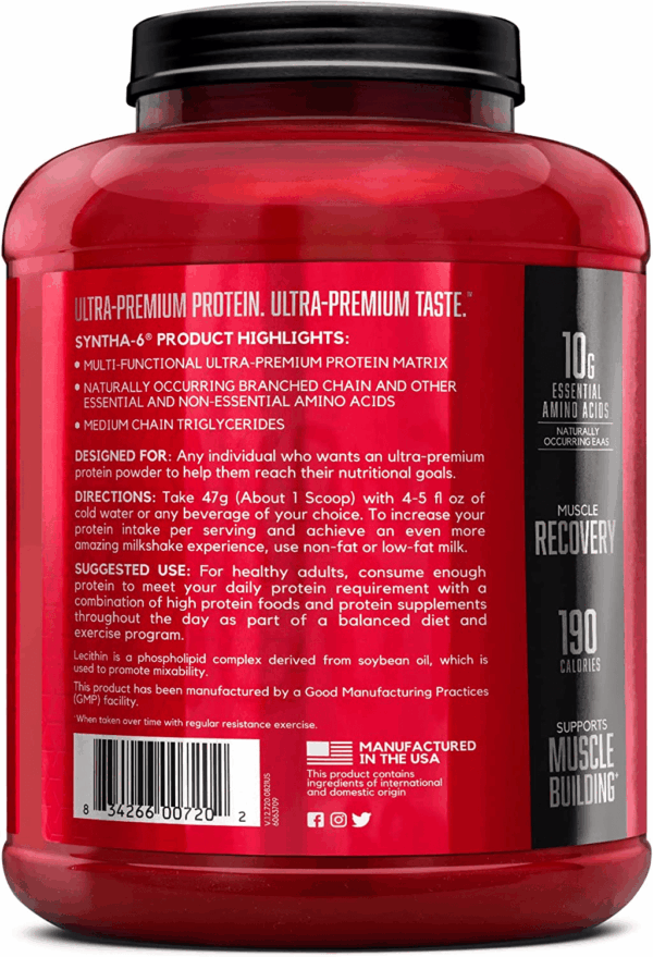 SYNTHA-6 Whey Protein Powder with Micellar Casein, Milk Protein Isolate, Chocolate Milkshake, 48 Servings (Packaging May Vary) - Image 8