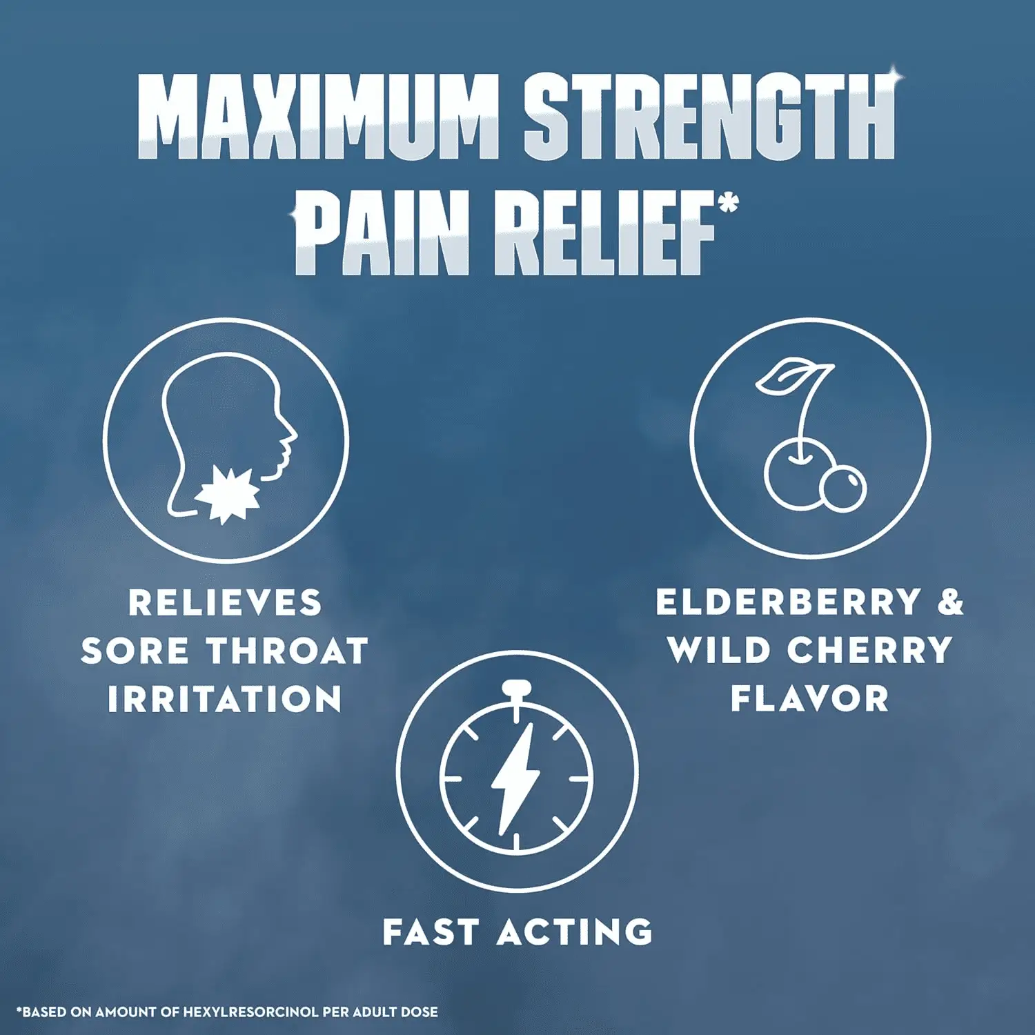 Instasoothe Sore Throat Relief, Sore Throat Lozenges, Sore Throat Medicine with Hexylresorcinol, Cough Drops Alternative, 40 Elderberry & Wild Cherry Medicated Numbing Throat Drops - Image 2