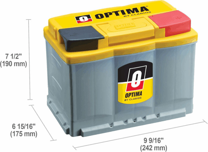 Batteries High Performance DH5 Yellowtop Dual Purpose Sealed AGM Car, Truck and SUV Battery, 700 CCA, Maintenance Free, Versitile Mounting, BCI Group Size 47 - Image 2