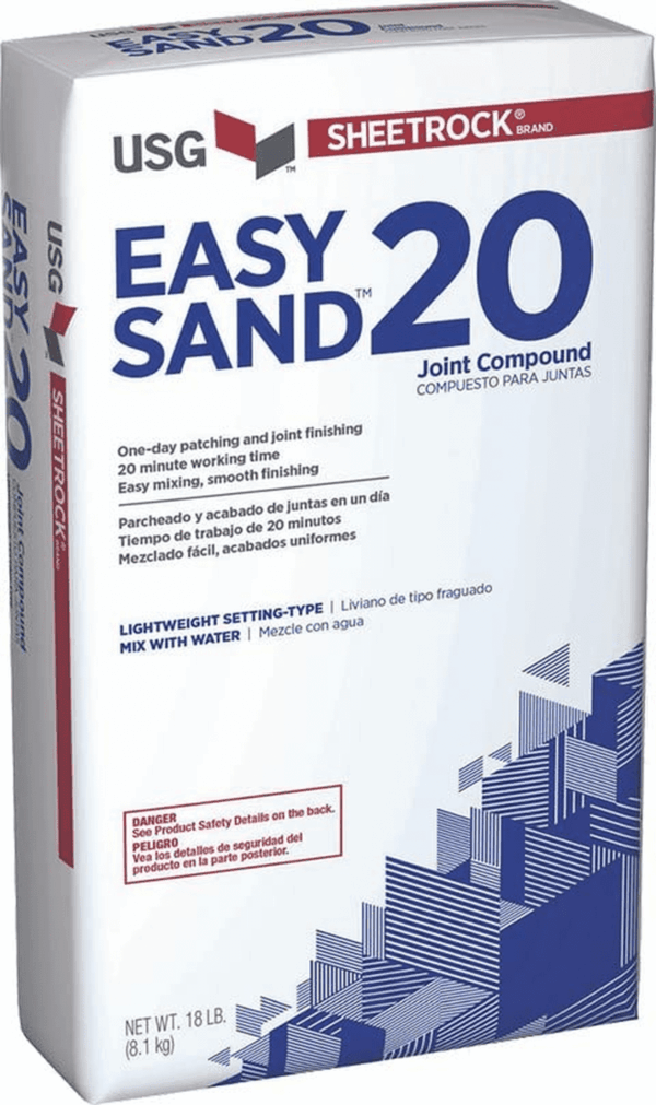 Sheetrock 384214060 18 Lb Bag Easy Sand 20 Min Joint, Light-Weight Setting Type Compound Powder
