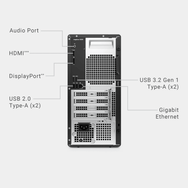 Inspiron 3030 Desktop - Intel Core I7-14700 Processor, 16GB DDR5 RAM, 1TB SSD, Intel UHD 770 Graphics, Windows 11 Pro, Onsite & Migrate Service - Mist Blue - Image 13
