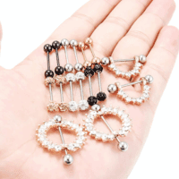 12-16Pcs 16G 14G Surgical Steel Tongue Ring Nipple Shield Barbell Ring Bar Nipplerings Body Piercing Jewelry for Women Men - Image 6