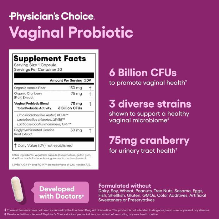 Vaginal Probiotics for Women - Ph Balance, Odor Control, Yeast Balance, Vaginal Flora & Feminine Health - 6B CFU with Organic Prebiotics and Cranberry Extract - 30 CT - Image 6
