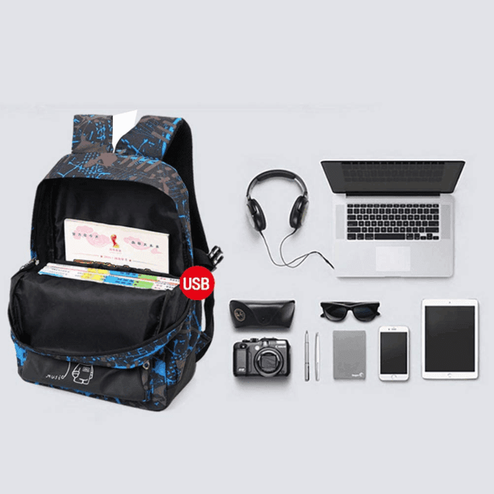 Backpack for School Boys Backpacks for Kids Camo Bookbag for Middle School Bags Waterproof Travel Back Pack (Blue) - Image 6