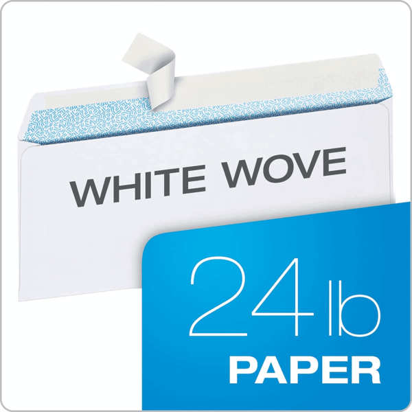 #10 Security Envelopes, 500/Box, No Window, 4-1/8 X 9-1/2 Inches, Release & Seal Self Seal, White (COLO151) - Image 4