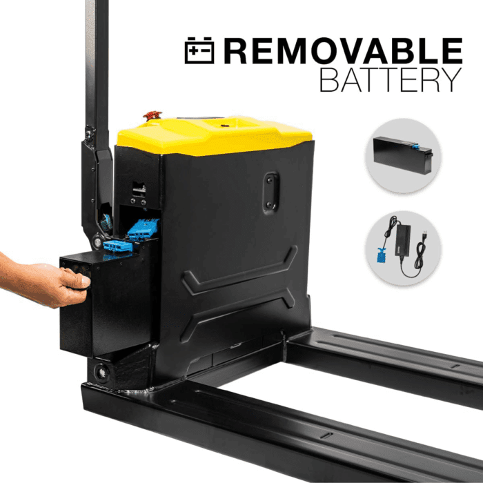 2-Pieces Full Electric Pallet Jack Lithium 3300Lbs Capacity 7.5" Lift 45" X 27" Forks Pallet Truck, Multi-Function Handle - Image 2