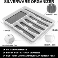 49-Piece Silverware Set with Organizer, Heavy Duty Stainless Steel Flatware for 8, Cutlery Utensil Sets with Steak Knives, Rust-Proof, Mirror Polished, Dishwasher Safe - Image 4