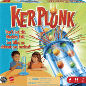 Kerplunk Kids Game, Easy-To-Learn Family Game for 2 to 4 Players, Don'T Let the Marbles Fall