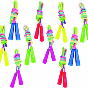 10 Pcs Rainbow Jump Rope Set Durable Nylon Skipping Ropes,Safty Vibrant Jumping Ropes for Girls or Boys Physical Education Skipping Rope(7.2 Feet)
