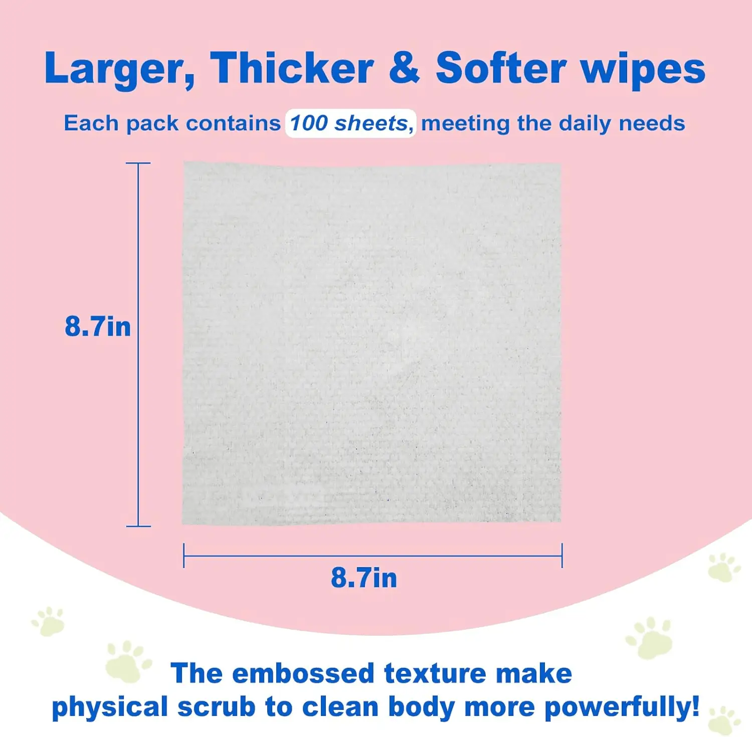 DR.EASY Super Caring 200Ct Pet Wipes for Dogs and Cats,Unscented,Ears, Face, Butt, Body and Eye –Convenient, Nature,Home or Travel,Best Pet Supplies - Image 2