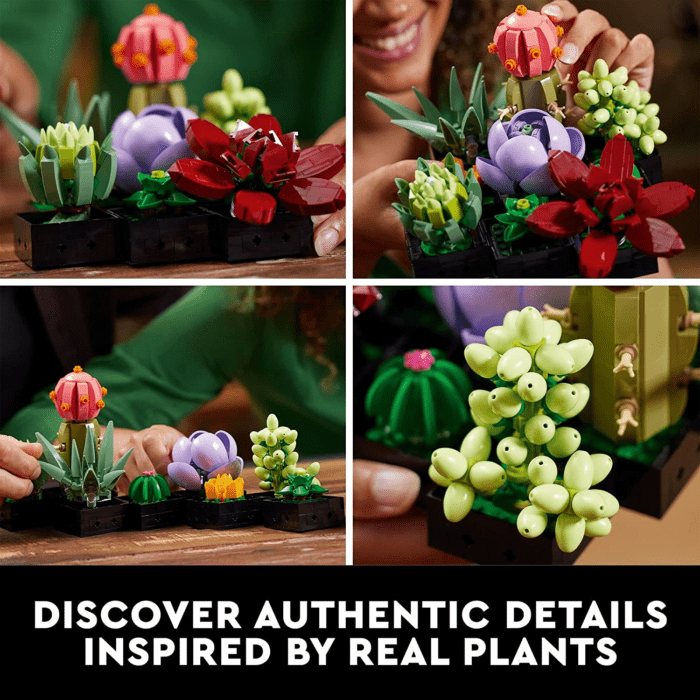 Botanicals Succulents - Artificial Indoor Plant Building Set for Home, Kitchen, Desk Decor Adults Ages 18+ - Gift for Mother'S Day - 10309 - Image 4