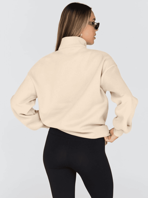 Womens Oversized Sweatshirts Fall Fashion Hoodies Half Zip Pullover Long Sleeve Shirts Clothes Outfits - Image 4