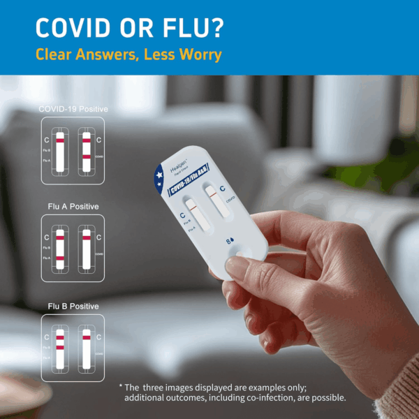 Rapid Check COVID-19, Flu A&B Antigen Test Kit, the First FDA Authorized OTC 3-In-1 Flu & COVID Home Test, Easy to Read Dual Windows, Results in 15 Mins, 18-Month Shelf Life, 1 Test - Image 6