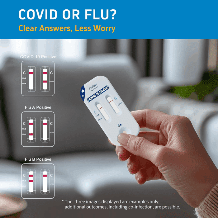 Rapid Check COVID-19, Flu A&B Antigen Test Kit, the First FDA Authorized OTC 3-In-1 Flu & COVID Home Test, Easy to Read Dual Windows, Results in 15 Mins, 18-Month Shelf Life, 1 Test - Image 6
