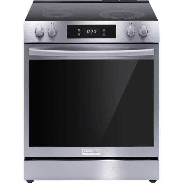 Gallery 30-In Glass Top 5 Burners 6.2-Cu Ft Air Fry Convection Oven Slide-In Electric Range Fingerprint Resistant Stainless Steel )