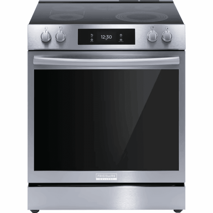 Gallery 30-In Glass Top 5 Burners 6.2-Cu Ft Air Fry Convection Oven Slide-In Electric Range Fingerprint Resistant Stainless Steel )