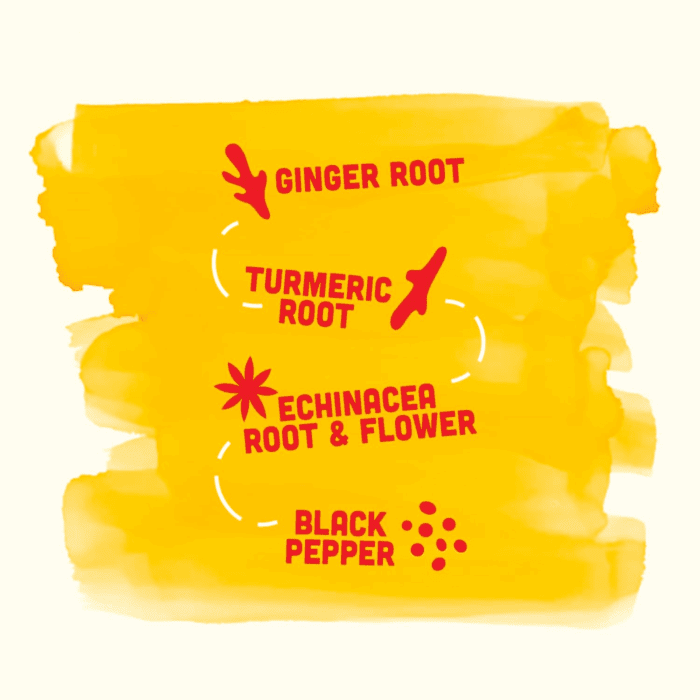 Immunity Boost Original (2 Oz) Immunity Wellness Shot with Cold-Pressed Ginger, Turmeric, Echinacea & Black Pepper - USDA Organic & No Added Sugars or Artificial Ingredients, Yellow - Image 6